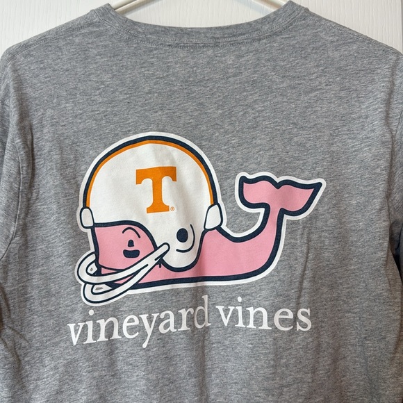 Vineyard Vines University of Tennessee Long Sleeve T-Shirt Gray Small - Picture 1 of 8